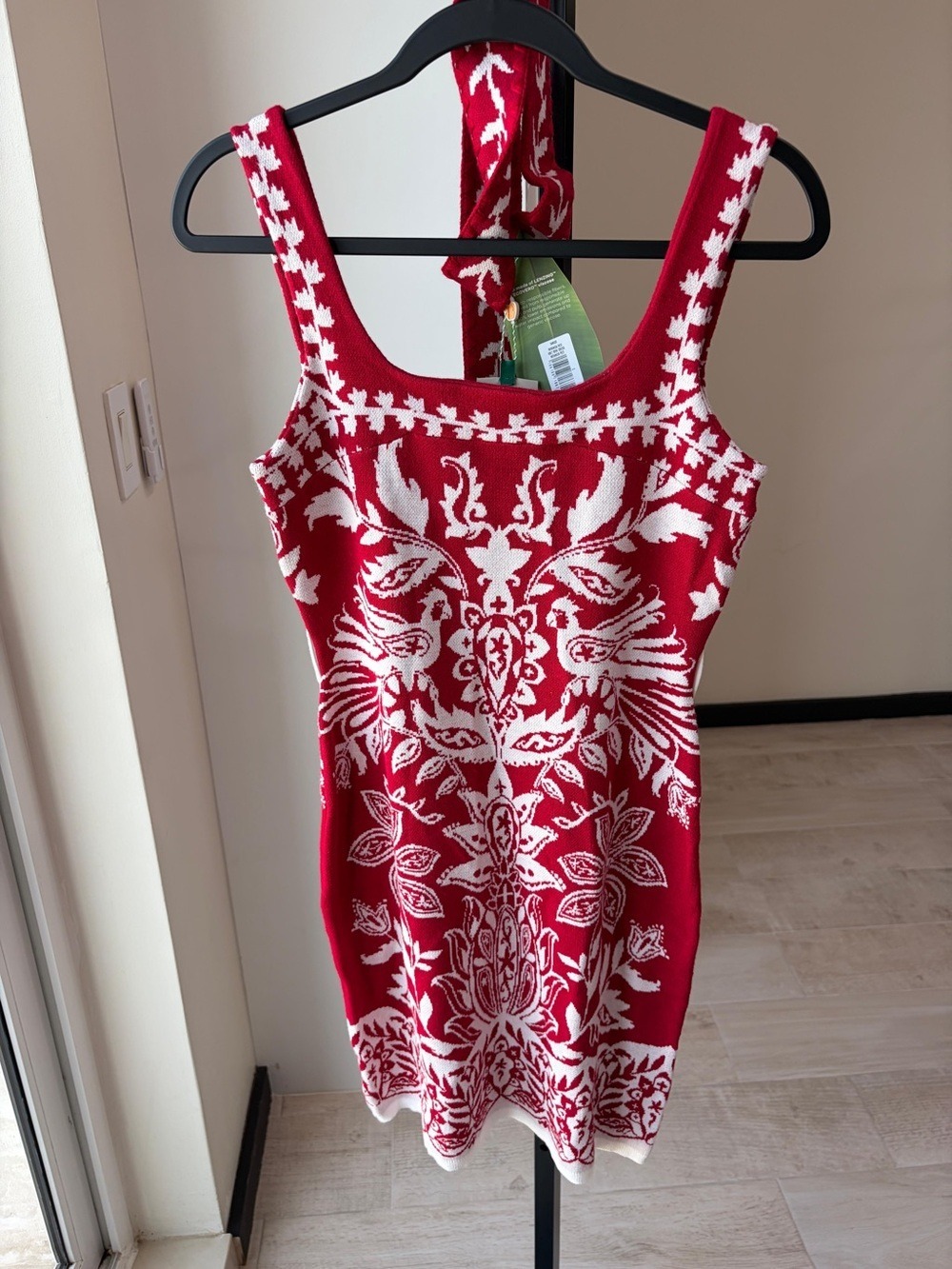 Farm Rio Red Miranda Knit Mini Dress - Picture 4 of 9